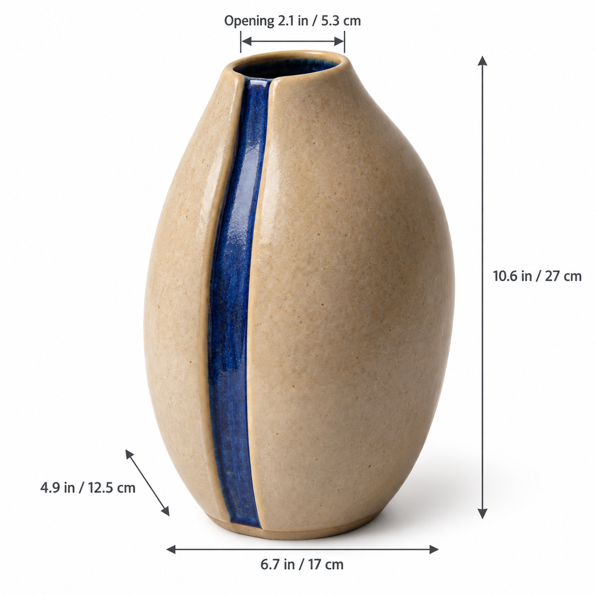 Rift Stoneware Vase