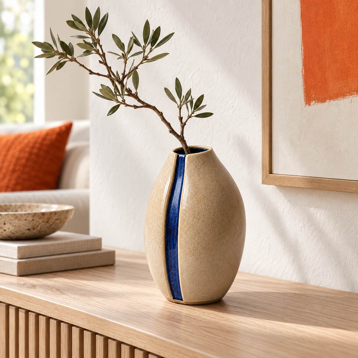 Rift Stoneware Vase