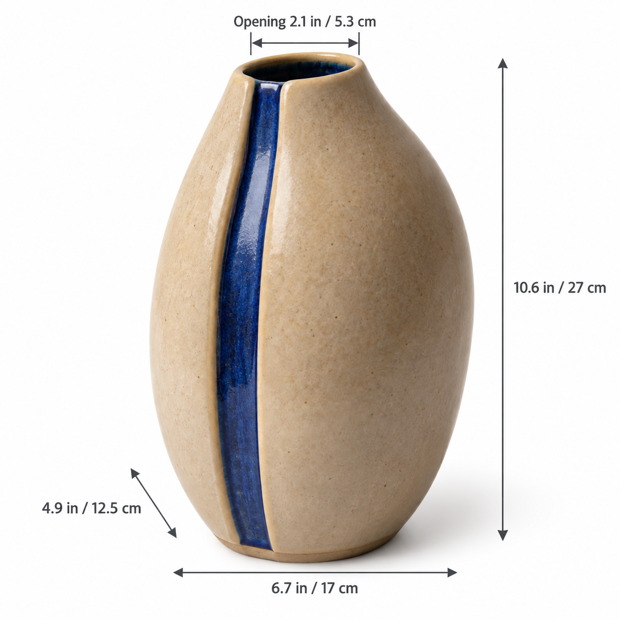 Rift Stoneware Vase