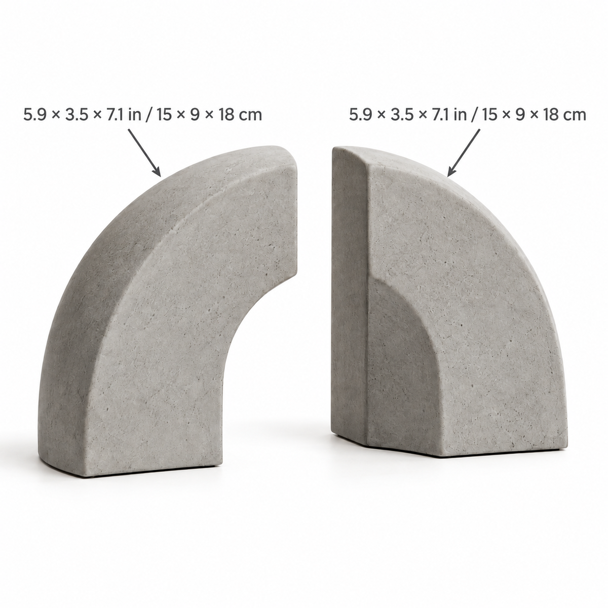 Arc Bookend Pair
